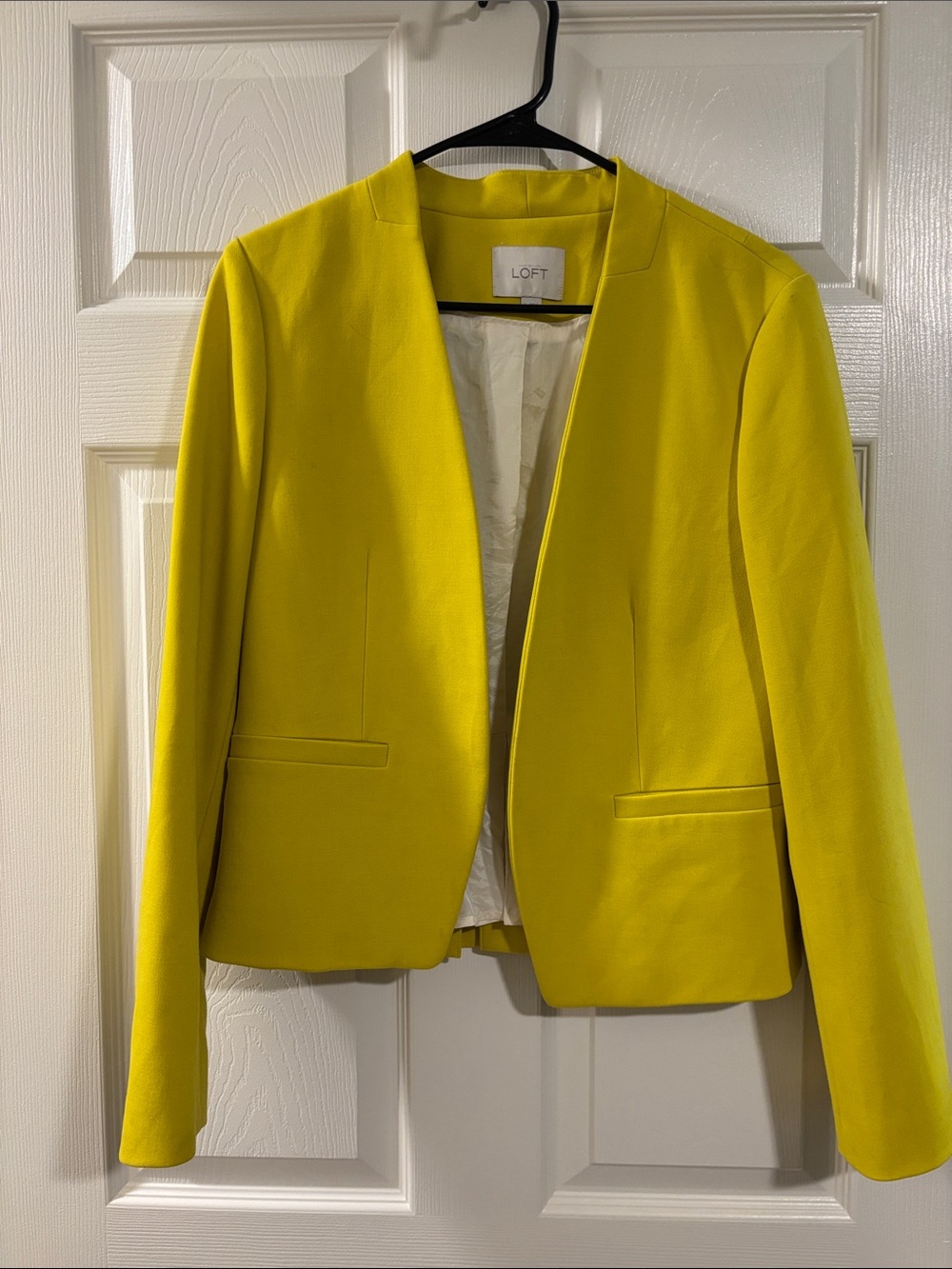 LOFT Bright Yellow Open-Front Women's Blazer